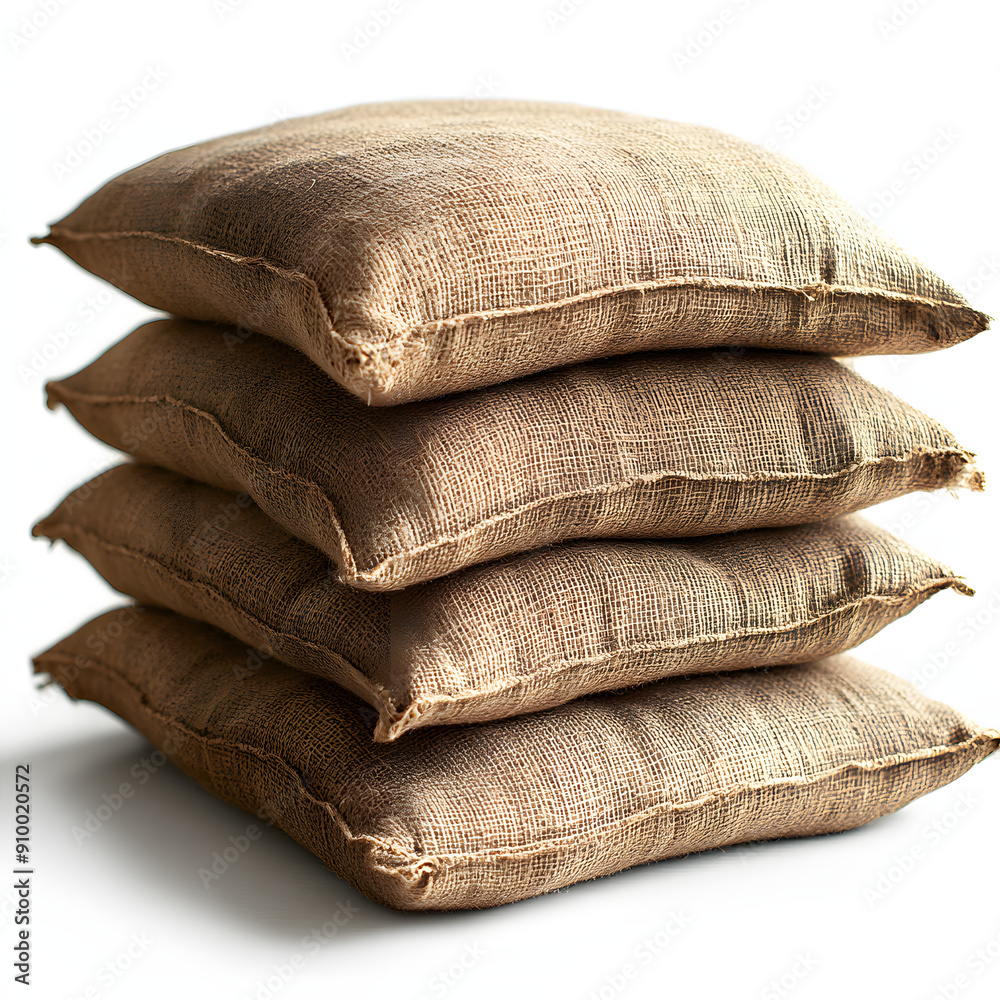 Sandbag Image row of stacked sandbags protect the city from the flood, thunderstorm ...