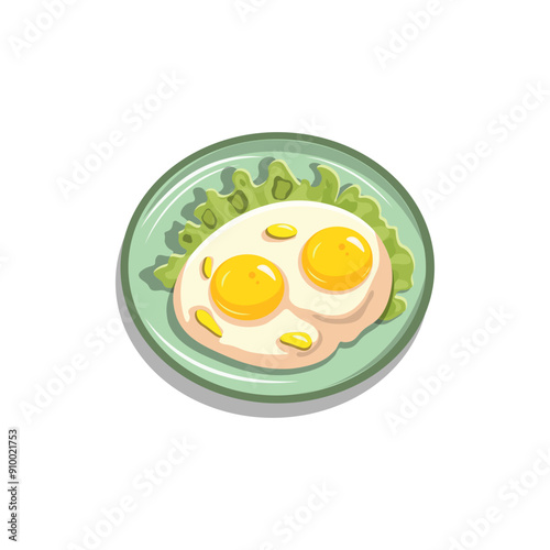 Omelette minimalist vector illustration ,simple transparent graphic element .Isolated on white background