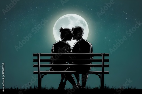 couple sitting on a bench