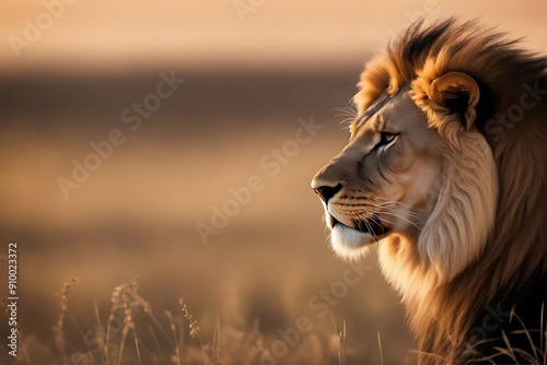 profil dans savane lion savanna predator national park africa southern animal wild antelope artiodactyla carnivore outside felino mammal ungulate landscape ruminant vertebrate sideview