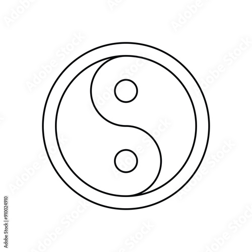 Yin Yang vector icon