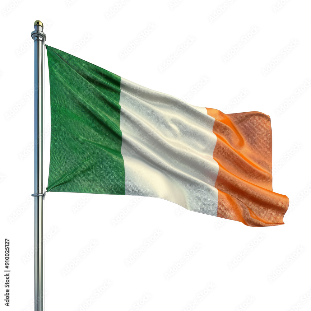 Ireland flag isolated on transparent or white background Ireland flag isolated on transparent or white background