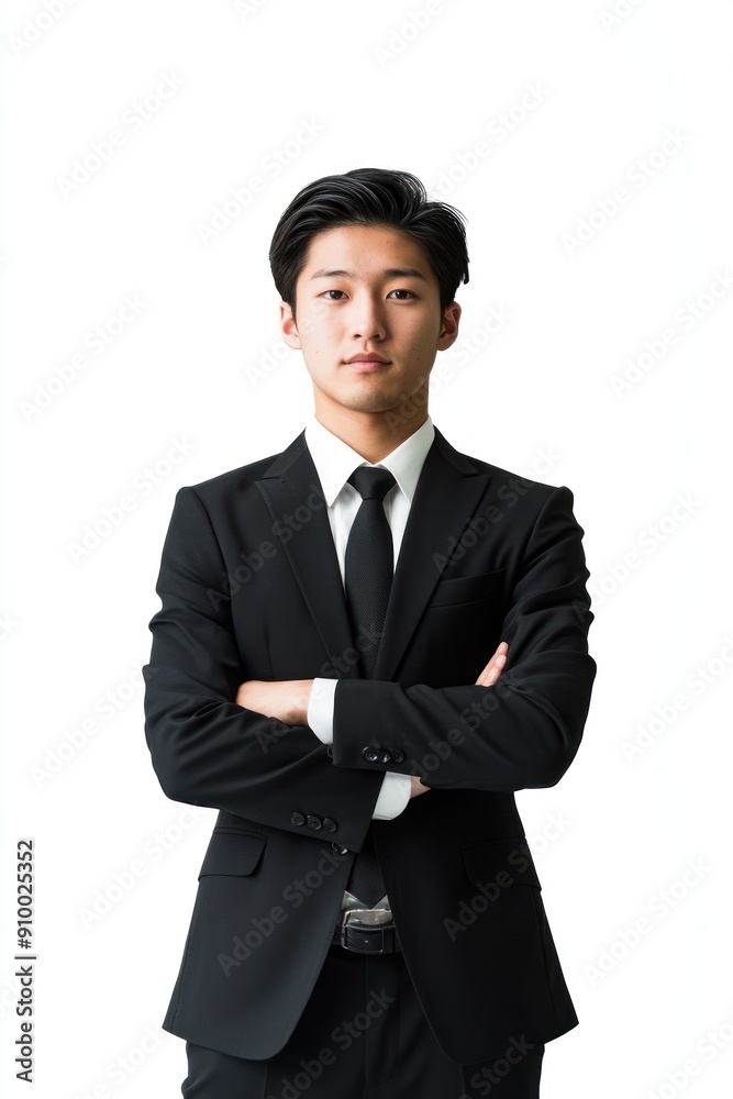 Serious young businessman crossing arms portrait photo Serious young businessman crossing arms portrait photo