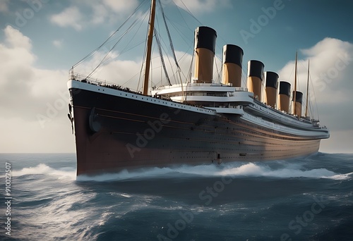 titanic liner iceberg ocean struck atlantic it coast newfoundland render d cruise survive crash travel transatlantic historical boat sea ship passenger