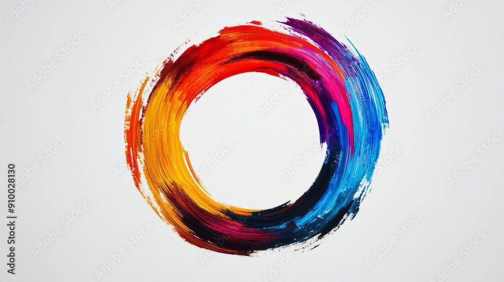 Vibrant Painted Circle Brush Stroke Element - Digital Design Resource Vibrant Painted Circle Brush Stroke Element - Digital Design Resource