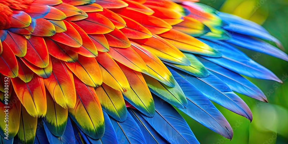 Vibrant Scarlet macaw wing close up, Bird, Feather, Colorful, Tropical, Wildlife, Avian, Parrot, Close-up, Texture, Plumage Vibrant Scarlet macaw wing close up, Bird, Feather, Colorful, Tropical, Wildlife, Avian, Parrot, Close-up, Texture, Plumage