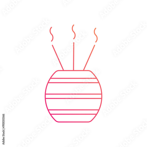Incense sticks vector icon