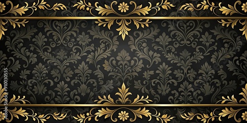 Luxurious black velvet background with elegant gold leaf accents , luxury, black, velvet, background, elegant, gold leaf, accents