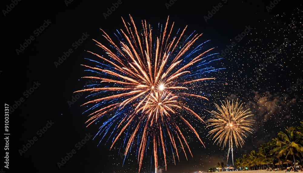 Spectacular Nighttime Fireworks Show at Festival Celebration Spectacular Nighttime Fireworks Show at Festival Celebration