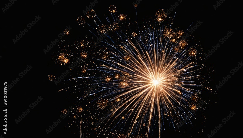 Festive Fireworks Display at a Night Party Event Festive Fireworks Display at a Night Party Event