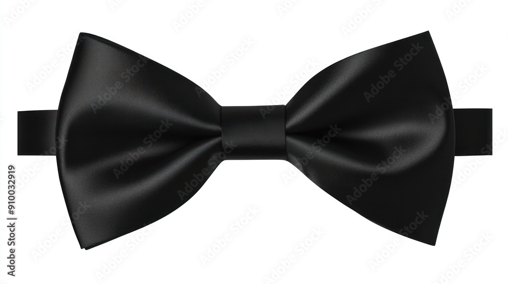 Elegant Black Satin Bow Tie - Perfect for Formal Attire Elegant Black Satin Bow Tie - Perfect for Formal Attire