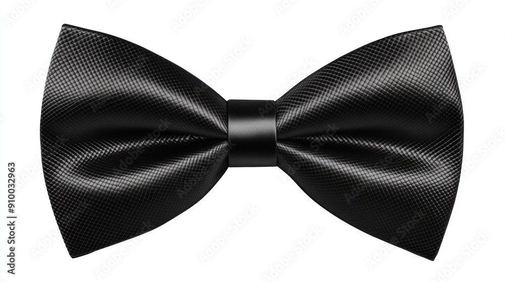 Textured black bow tie on white background with gradient Textured black bow tie on white background with gradient