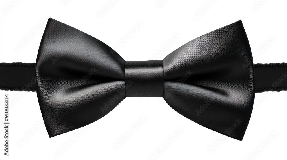 Classic black bow tie with sleek satin finish Classic black bow tie with sleek satin finish