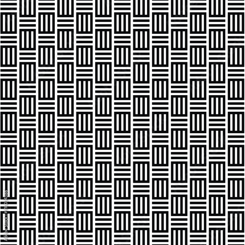 Retro black and white geometric pattern background, vector abstract circle, triangle and square lines art. Trendy bauhaus pattern backgrounds op-art set