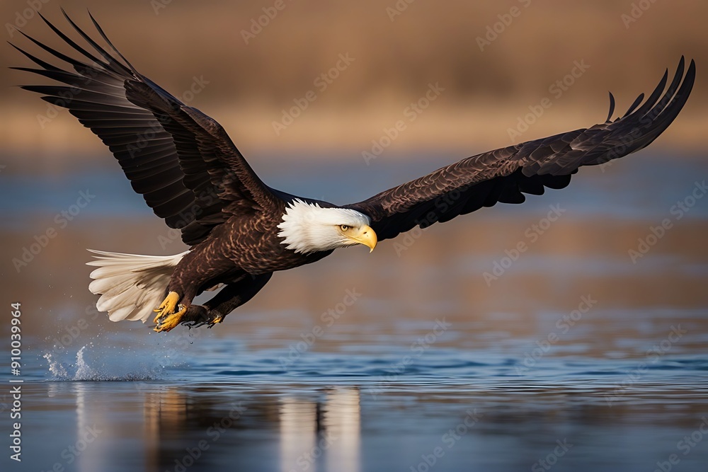 Fototapeta premium bald eagle flight eaglebaldamericanflightwinterwingwhitebird of preyflyingbird preywild american winter wing white bird prey flying