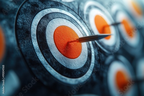 Marketing online with analytics targeting: A detailed 3D render of targeting techniques in analytics, featuring audience segmentation, user persona development, and targeted ad placement. The visual
