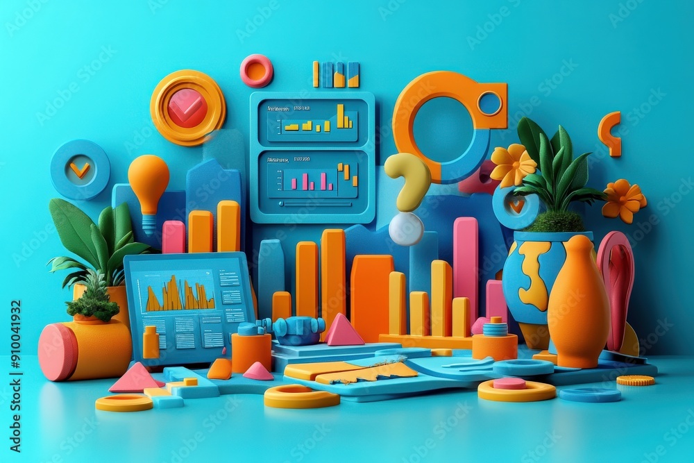 Marketing online with SEO optimization: A 3D render of SEO optimization tools, featuring analytics dashboards, keyword optimization, and performance metrics, representing the continuous improvement Marketing online with SEO optimization: A 3D render of SEO optimization tools, featuring analytics dashboards, keyword optimization, and performance metrics, representing the continuous improvement