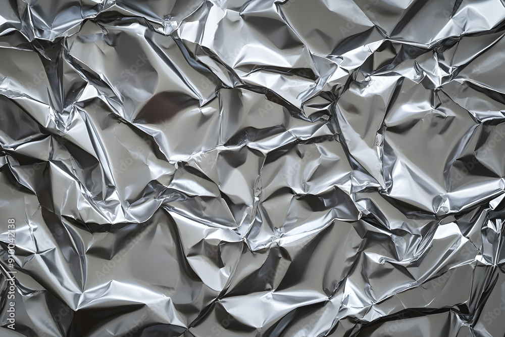 Shiny Silver Gray Foil Crumpled Texture Background Shiny Silver Gray Foil Crumpled Texture Background