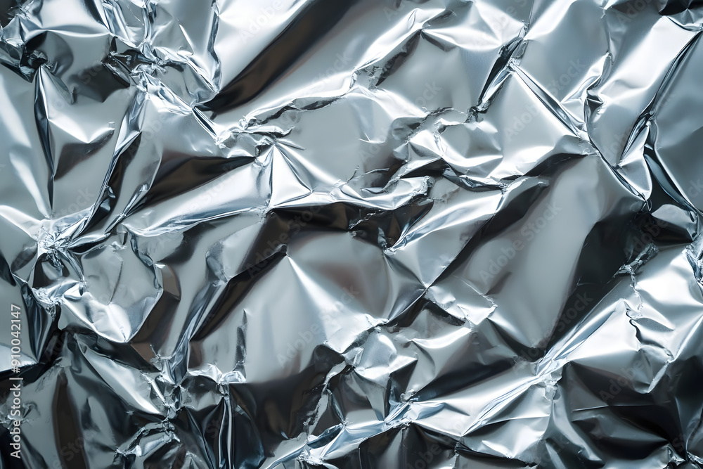 Shiny Silver Gray Foil Crumpled Texture Background Shiny Silver Gray Foil Crumpled Texture Background