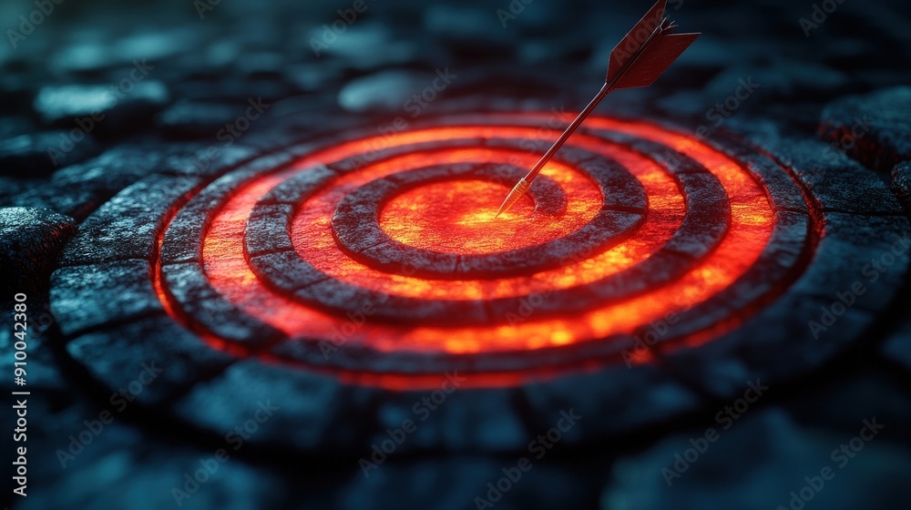 Marketing online with strategy targeting: A detailed 3D render of strategic targeting techniques, including market research, audience personas, and targeted advertisements, highlighting the precision Marketing online with strategy targeting: A detailed 3D render of strategic targeting techniques, including market research, audience personas, and targeted advertisements, highlighting the precision
