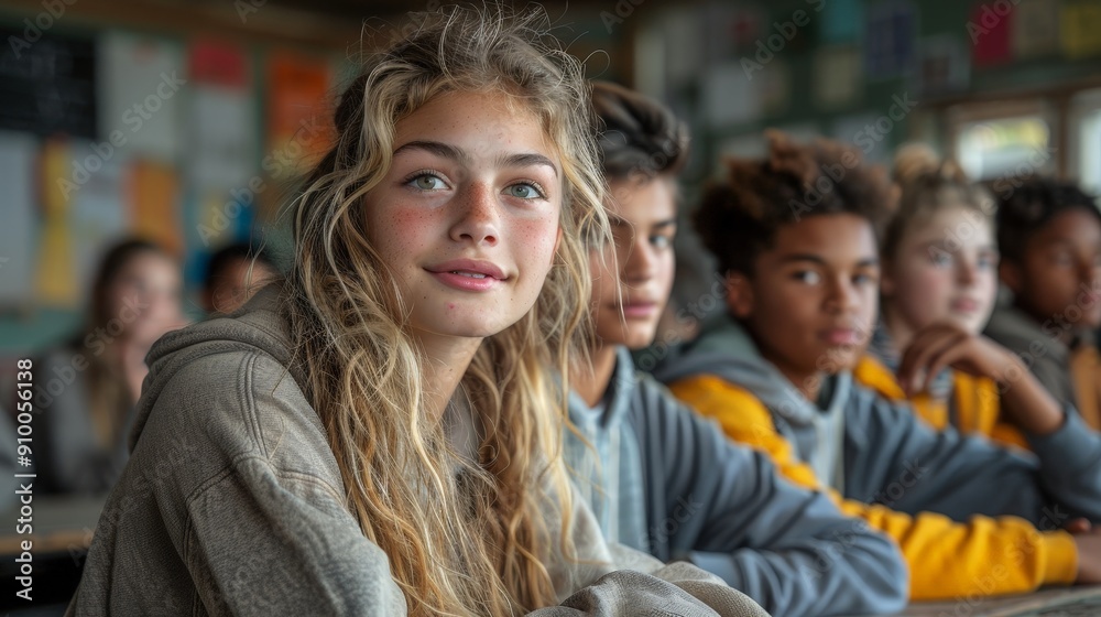 A diverse group of students in a classroom A diverse group of students in a classroom