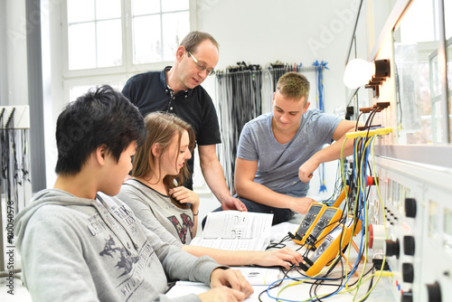 technical vocational training in industry: young apprentices and trainers in the classroom
