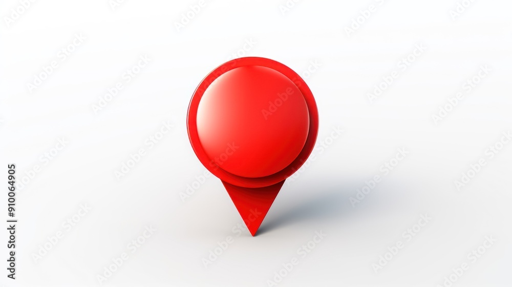 red location symbol pin icon sign or navigation locator map travel gps on white background red location symbol pin icon sign or navigation locator map travel gps on white background