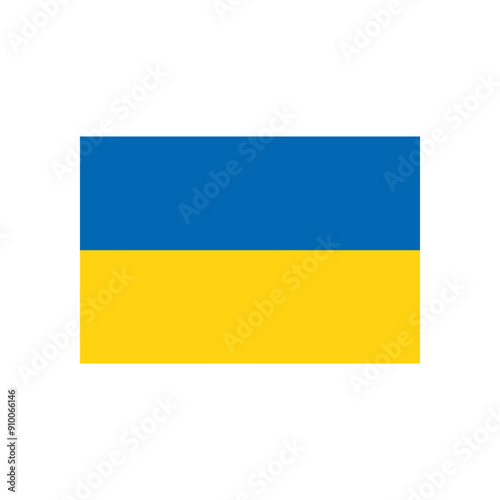 Ukrainian National Vector Flat Flag Symbol. Support Ukraine to Stop the War.