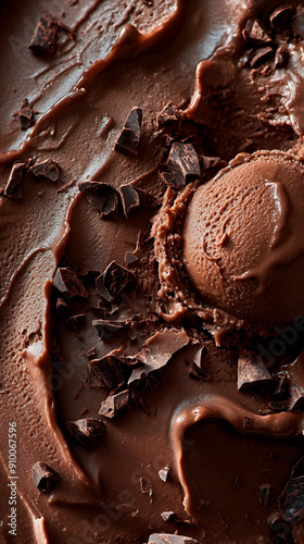 Wallpaper Mural close up macro photo of chocolate  italian gelato Torontodigital.ca