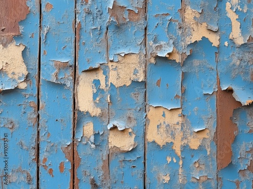 Blue painted wooden background. Blue wooden texture.