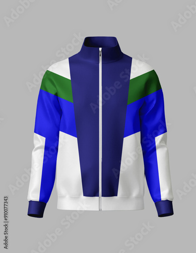 PSD zipper track top jacket jersey sports mockup set