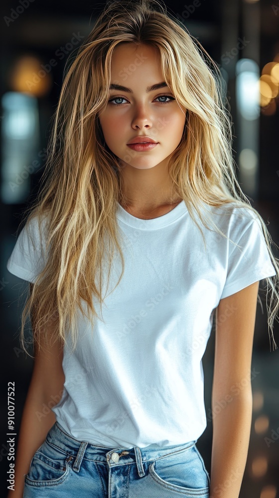 Fototapeta premium White blank T-shirt mockup | T-shirt | Mockup