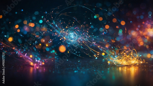 An abstract multicolor spectrum background. Abstract colorful irregular painting path.