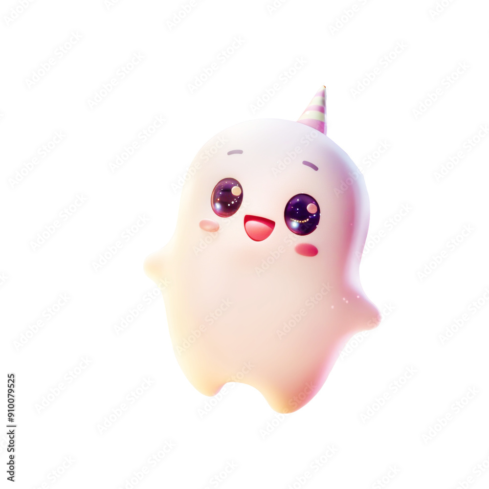 Isolated adorable, kawaii ghost on transparent background, captures whimsical and charming Halloween atmosphere. Concept of cute seasonal celebrations and festive joy Isolated adorable, kawaii ghost on transparent background, captures whimsical and charming Halloween atmosphere. Concept of cute seasonal celebrations and festive joy
