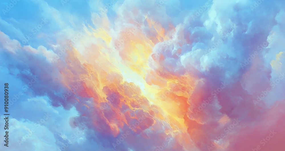 Heavenly light piercing through clouds Heavenly light piercing through clouds