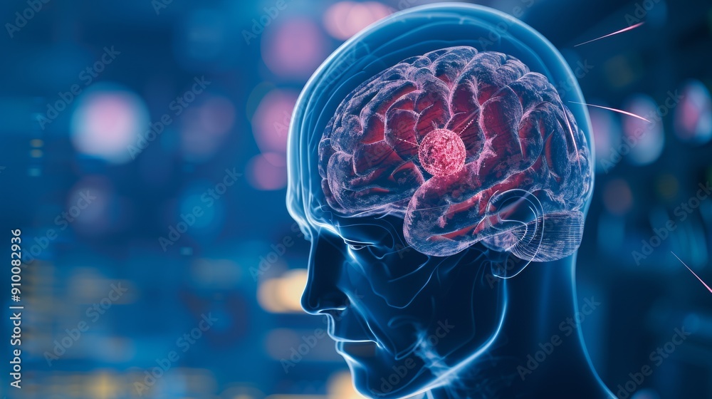 © dony - Human skull with glowing brain and pink orb. © dony - Human skull with glowing brain and pink orb.