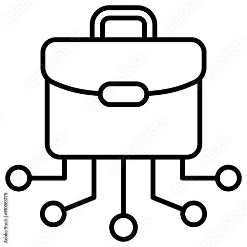 Virtual Workforce  Icon Element For Design