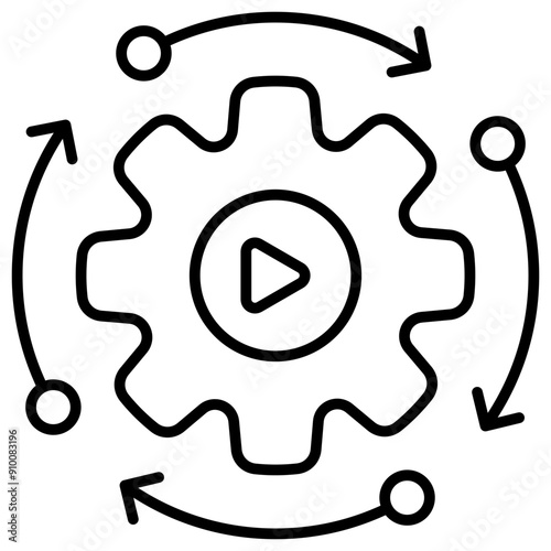 Repetitive Task  Icon Element For Design
