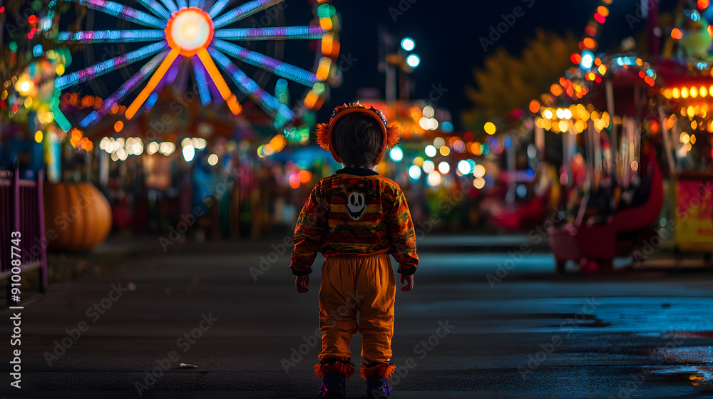 Adorable Child in Winter Hat Enjoying a Festive Carnival Adorable Child in Winter Hat Enjoying a Festive Carnival
