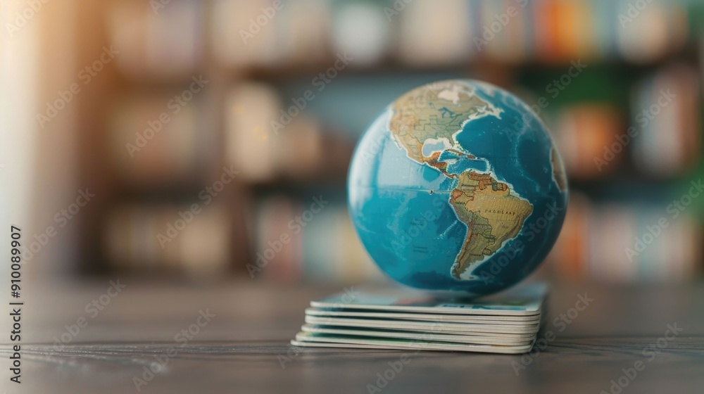 Globetrotting Rewards Travel Inspired Credit Card Design featuring a detailed 3D rendering of the Earth globe in shades of blue and green Globetrotting Rewards Travel Inspired Credit Card Design featuring a detailed 3D rendering of the Earth globe in shades of blue and green