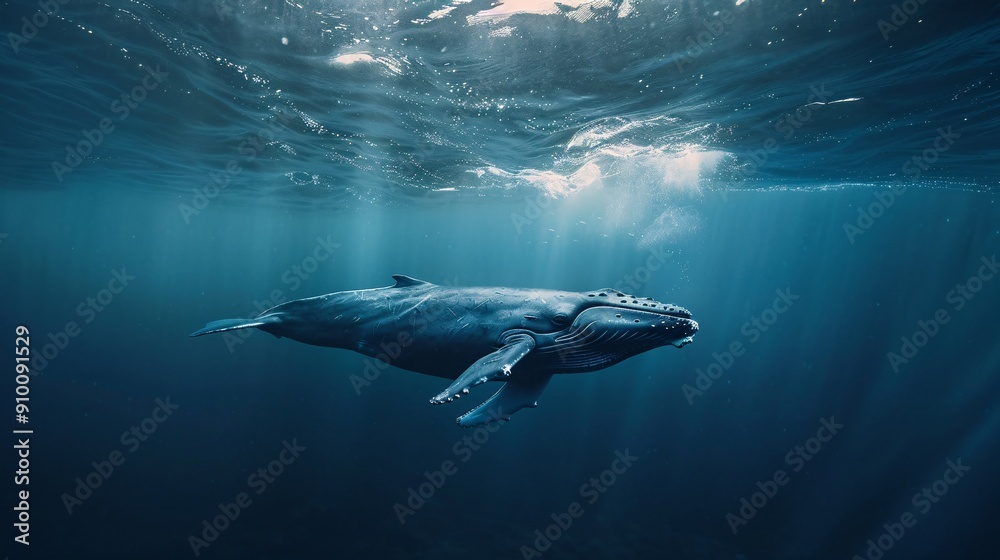 Fototapeta premium Humpback Whale Underwater