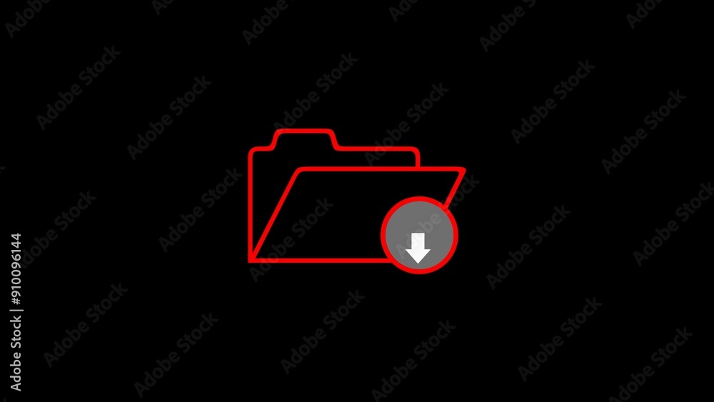 Folder error line illustration. illustration document and exclamation icon. Error line icon illustration isolated on black background. Folder error line illustration. illustration document and exclamation icon. Error line icon illustration isolated on black background.