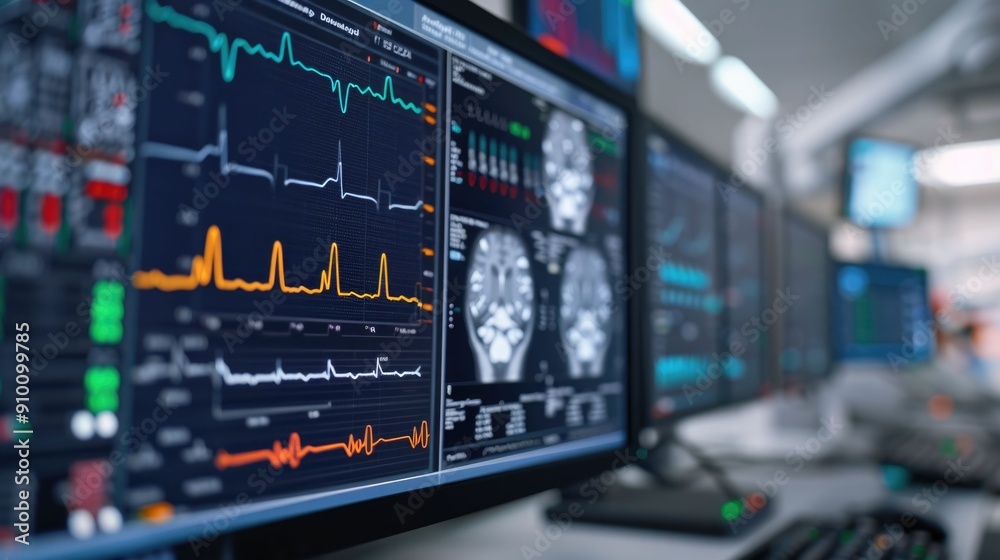 Advanced Remote Medical Devices with Futuristic Diagnostic Capabilities and Deep Depth of Field High tech monitoring equipment digital interfaces Advanced Remote Medical Devices with Futuristic Diagnostic Capabilities and Deep Depth of Field High tech monitoring equipment digital interfaces