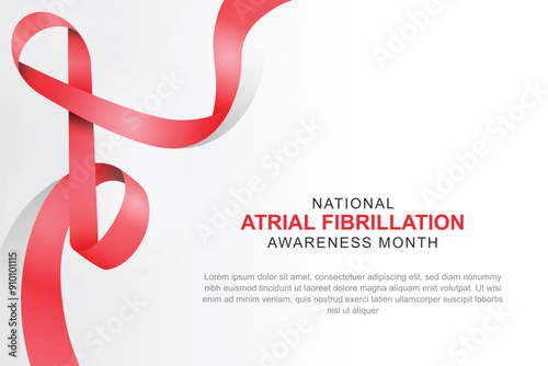National Atrial Fibrillation Awareness Month background.