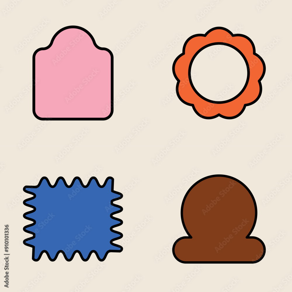 70s Retro Badges Bundle Set, bundle icon set 70s Retro Badges Bundle Set, bundle icon set