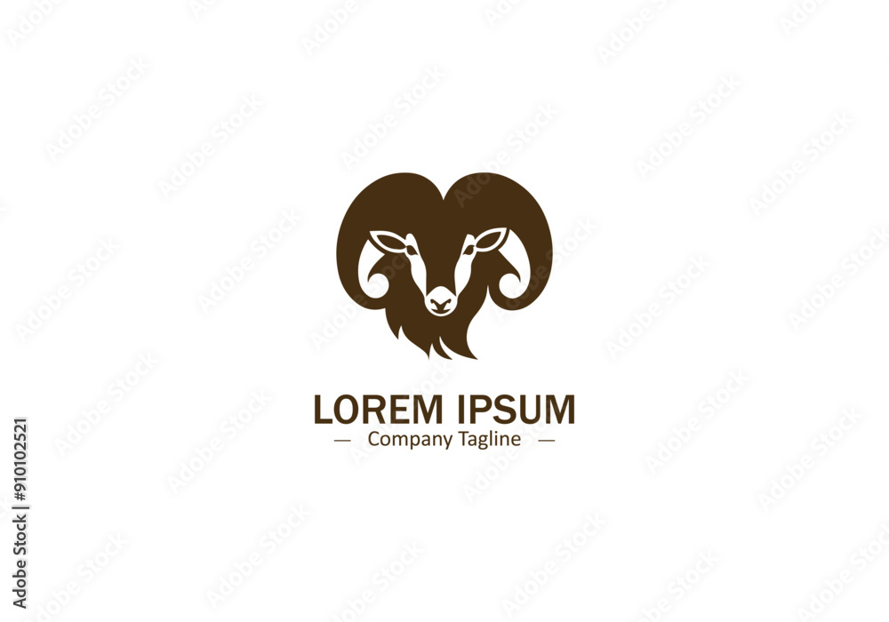 Modern Pet Sheep Silhouette Design in Simple Vector Icon Style Modern Pet Sheep Silhouette Design in Simple Vector Icon Style