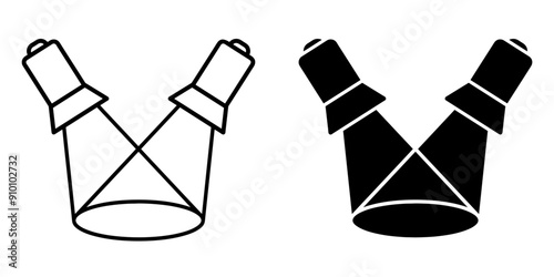 ofvs670 OutlineFilledVectorSign ofvs - stage spotlight vector icon . isolated transparent . outline and filled version . AI 10 / EPS / PNG . g12016
