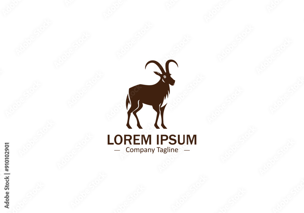 Simple and Modern Goat Pet Vector Icon for Abstract Logo Designs Simple and Modern Goat Pet Vector Icon for Abstract Logo Designs