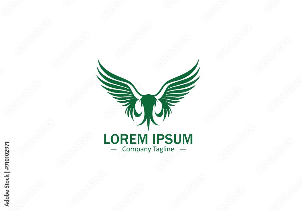 Simple and Modern Wing Feather Vector Icon for Abstract Logo Designs Simple and Modern Wing Feather Vector Icon for Abstract Logo Designs