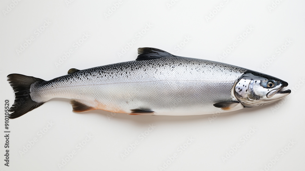 Obraz premium シルバーサーモン 白背景